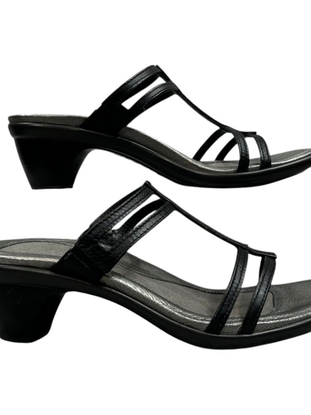 Naot Loop Black Leather Strappy Slide Sandal Size 38 - Picture 3 of 9